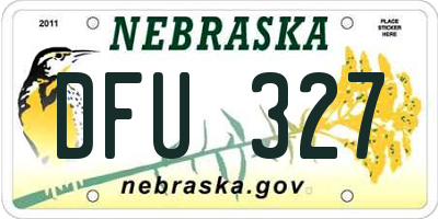 NE license plate DFU327