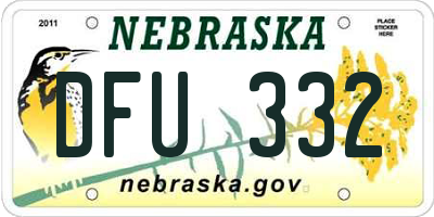 NE license plate DFU332