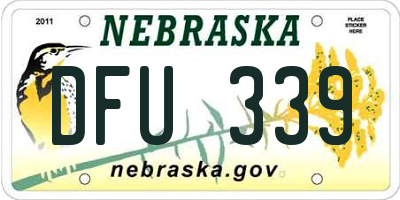 NE license plate DFU339
