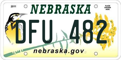 NE license plate DFU482