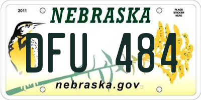NE license plate DFU484
