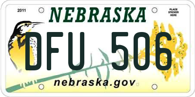 NE license plate DFU506