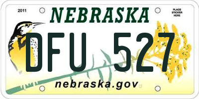 NE license plate DFU527