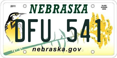 NE license plate DFU541