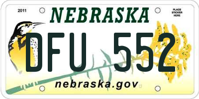 NE license plate DFU552
