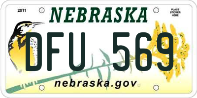 NE license plate DFU569