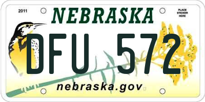 NE license plate DFU572