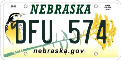 NE license plate DFU574