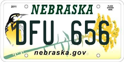 NE license plate DFU656