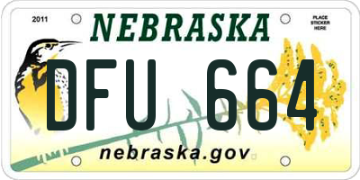 NE license plate DFU664