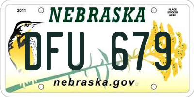 NE license plate DFU679