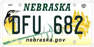 NE license plate DFU682