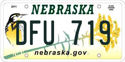 NE license plate DFU719