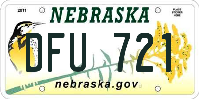 NE license plate DFU721