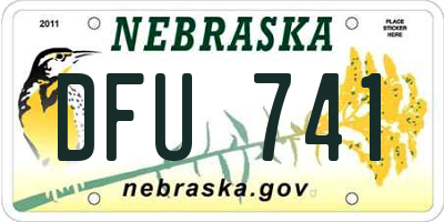 NE license plate DFU741