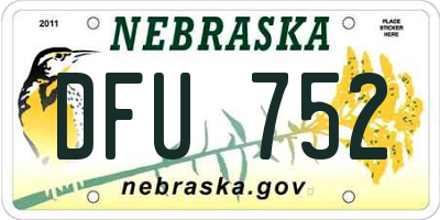 NE license plate DFU752