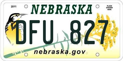 NE license plate DFU827