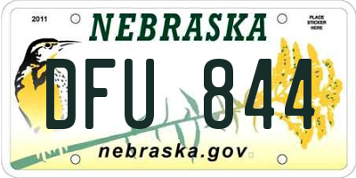 NE license plate DFU844