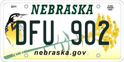 NE license plate DFU902