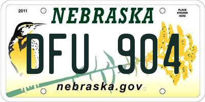 NE license plate DFU904