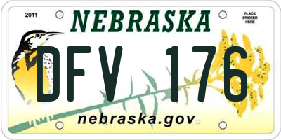 NE license plate DFV176