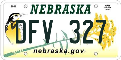 NE license plate DFV327