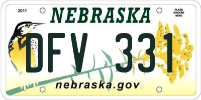 NE license plate DFV331