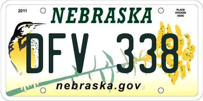 NE license plate DFV338