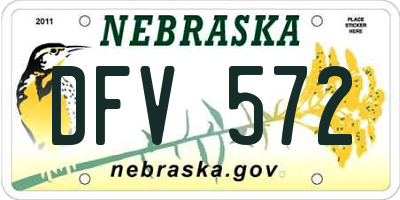 NE license plate DFV572