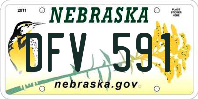 NE license plate DFV591