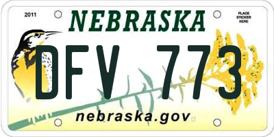 NE license plate DFV773