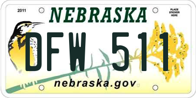 NE license plate DFW511