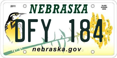 NE license plate DFY184
