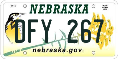 NE license plate DFY267