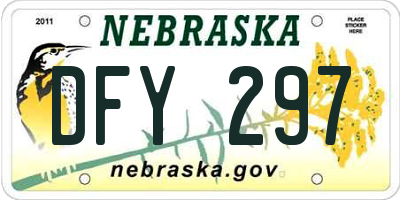 NE license plate DFY297