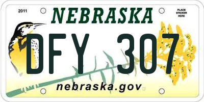 NE license plate DFY307