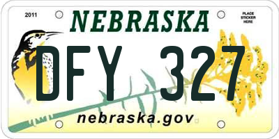 NE license plate DFY327