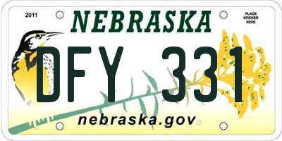NE license plate DFY331