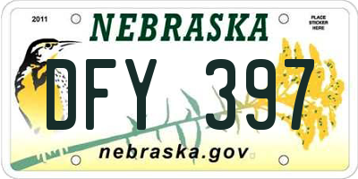 NE license plate DFY397