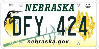 NE license plate DFY424