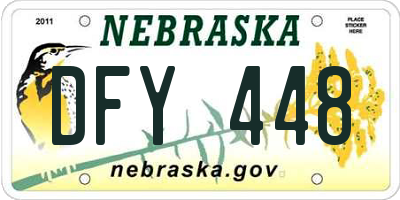 NE license plate DFY448