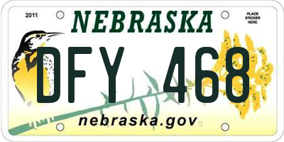 NE license plate DFY468