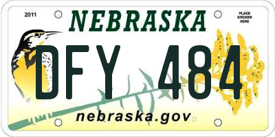 NE license plate DFY484