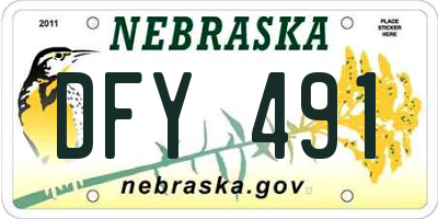 NE license plate DFY491