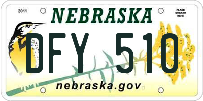 NE license plate DFY510