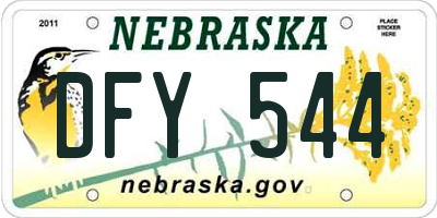 NE license plate DFY544