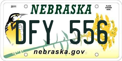 NE license plate DFY556