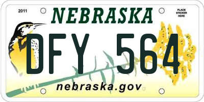 NE license plate DFY564