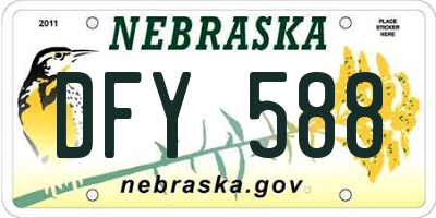 NE license plate DFY588