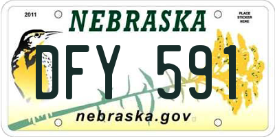 NE license plate DFY591
